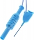 6606-D4-50-BL  Klips mini SMD, pazurkowy, z przewodem zakończonym gniazdem izolowanym 4mm, niebieski, ELECTRO-PJP, 6606D450BL